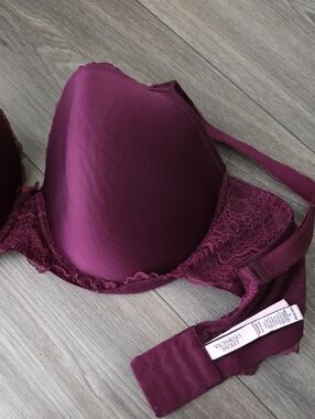 Victoria's Secret Burgundy Lace Push-Up Bra